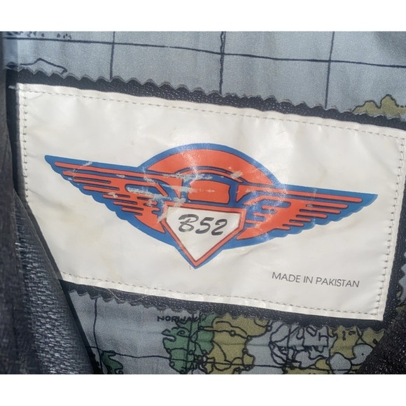 Vintage B-52 Jacket Mens Size Extra Large XL Black Leather Bomber Flight - Picture 4 of 15